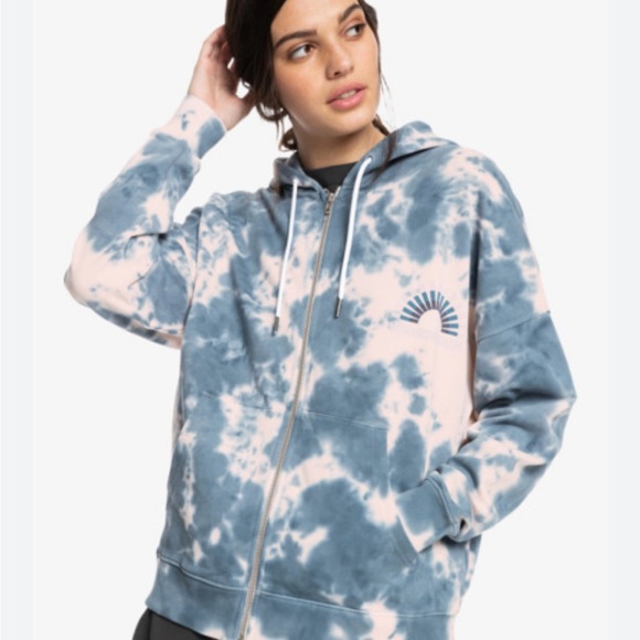 Quicksilver Golden Hour Hoodie Tie Dye Pink Wonens Small - Picture 1 of 7